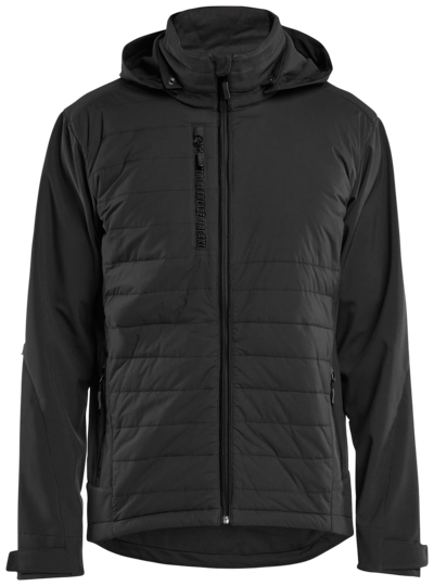 HYBRIDJACKA BLÅKLÄDER SVART/SVART 4XL