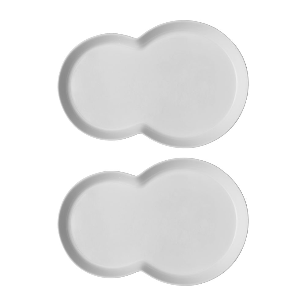 Vipp214 tallrik brunch 16x24 cm 2-pack, White