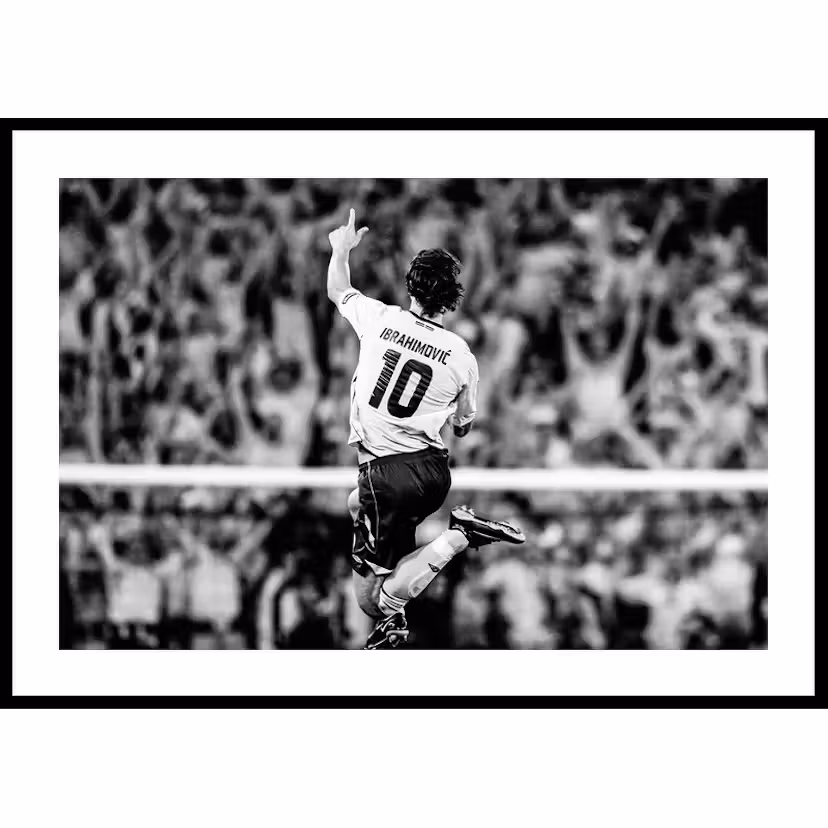Poster Gallerix Zlatan Ibrahimovic 2008 B&W 30x40 cm