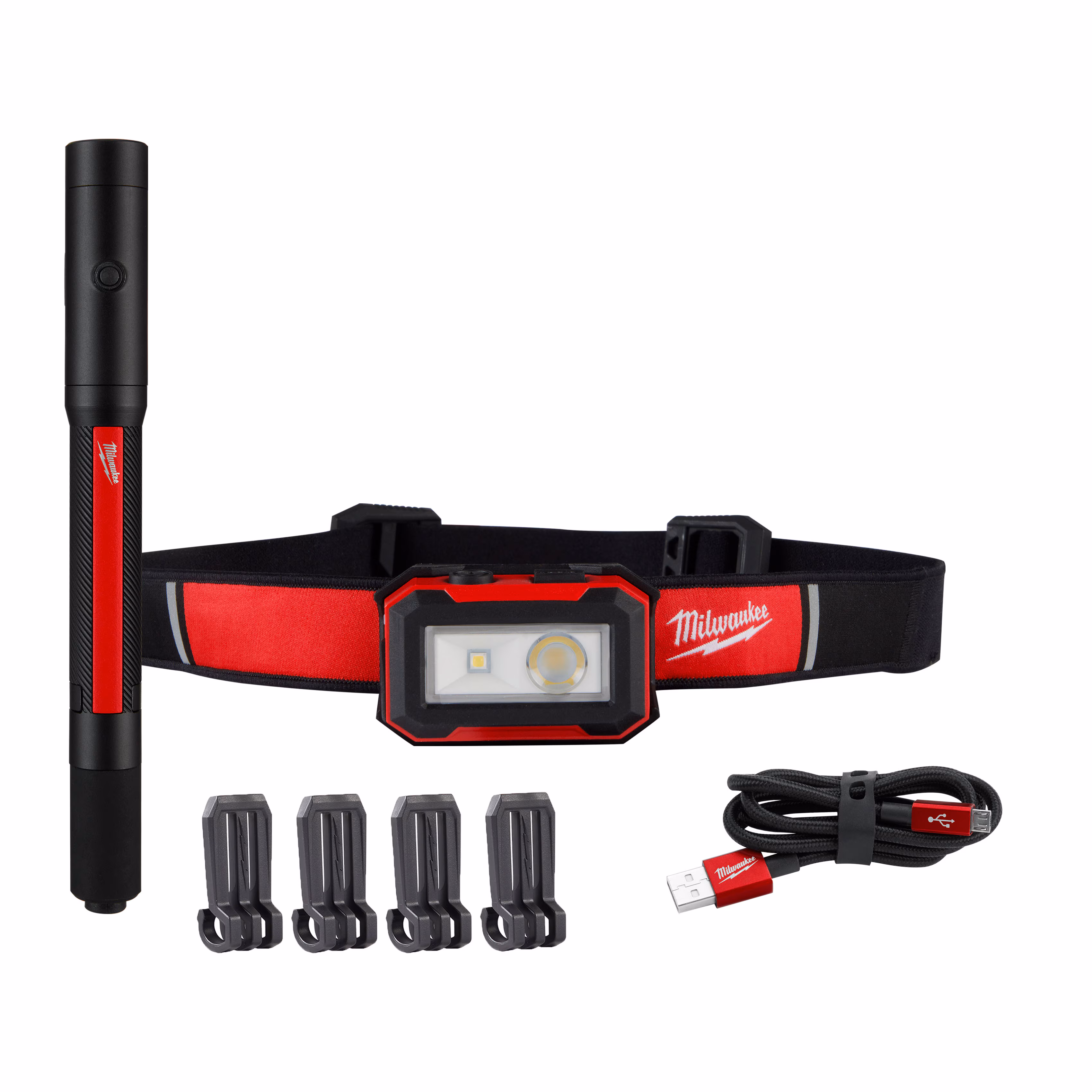 Kjøp Milwaukee Powerpack med hodelykt & pennlampe, IR HL450250