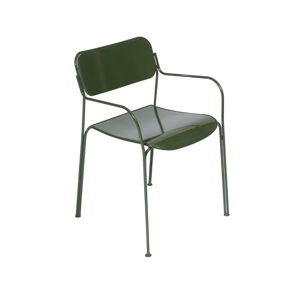 Libelle karmstol, Grön blank pulverlack