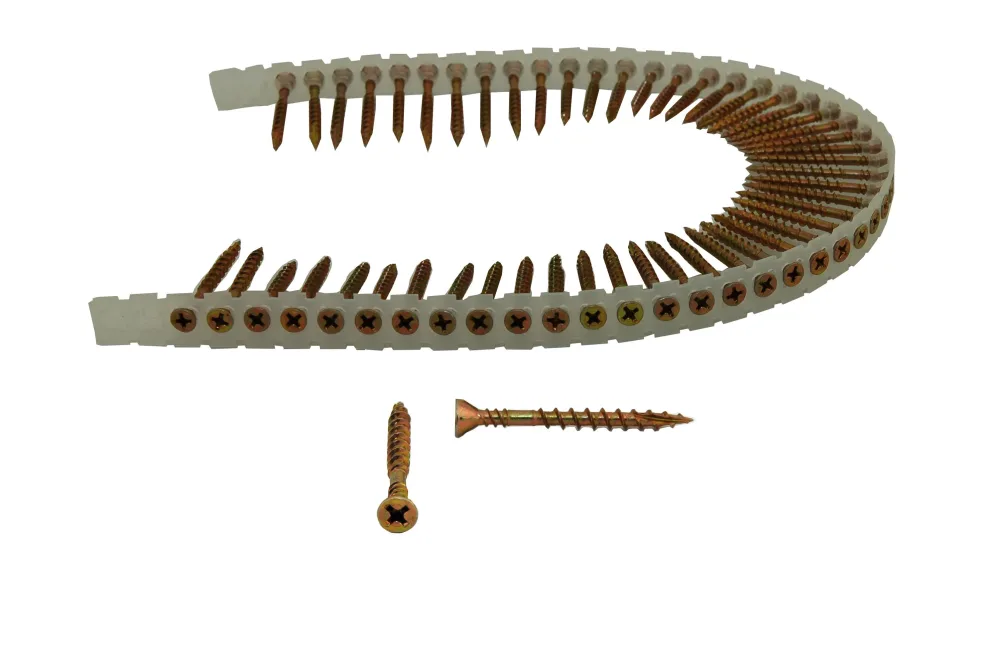 Senco 42R50MY Spånskiveskruv RAKBANDAD, GULKROM 1000-pack 4,2 x 50 mm - Bild 2