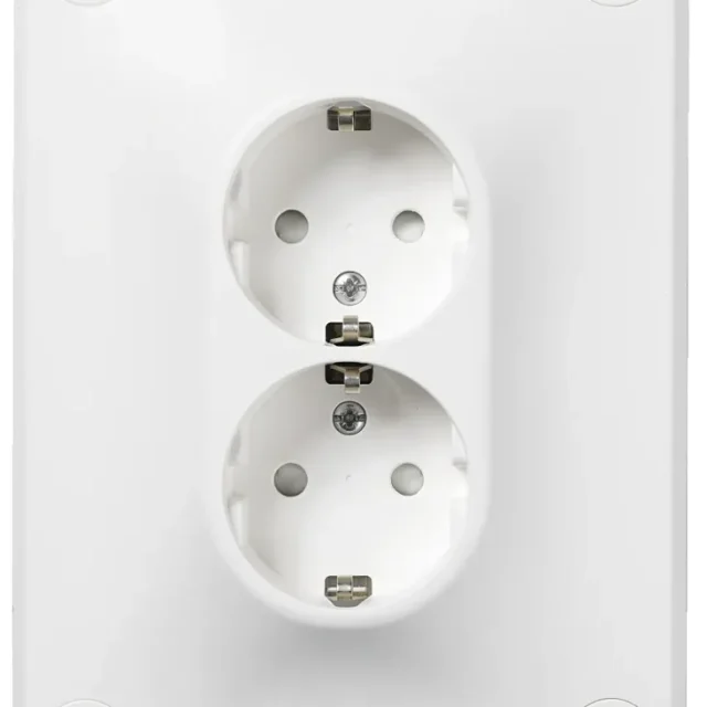 Schneider Electric WDE000925 Vägguttag 2-vägs, infällt, vit