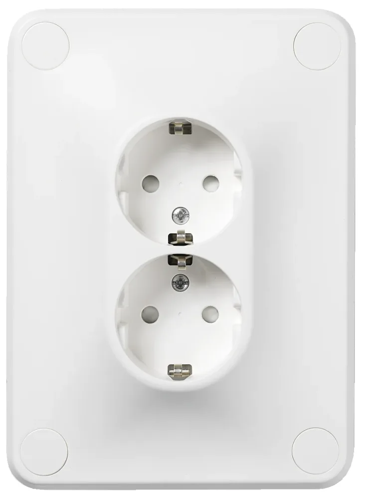 Schneider Electric WDE000925 Vägguttag 2-vägs, infällt, vit