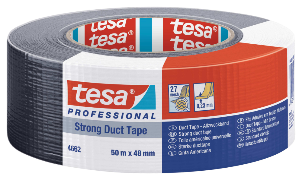 BYGGTEJP TESA 4662 STRONG SVART