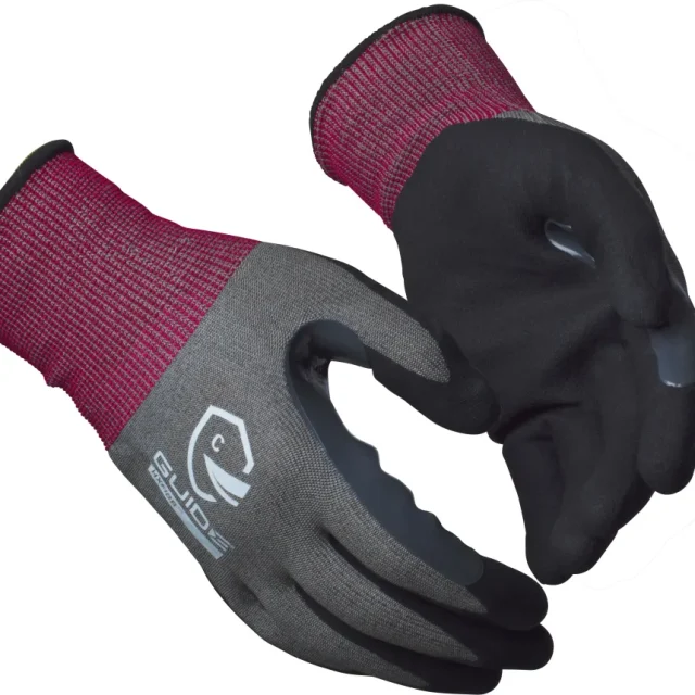 Guide Gloves 6604 Handske nitrildopp, skärskydd C, touch 8