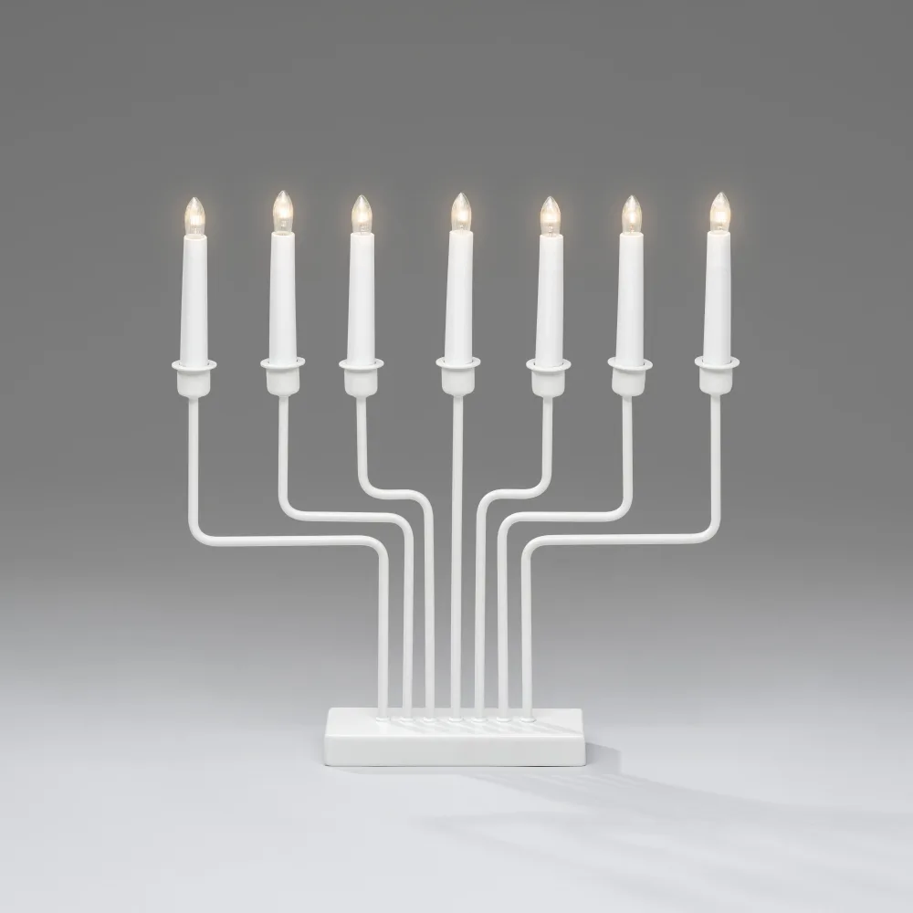 Konstsmide 3528-215TR Adventsljusstake 7 ljus Vit