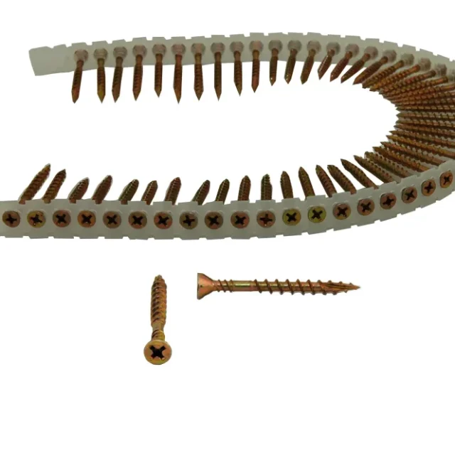 Senco 42R50MY Spånskiveskruv RAKBANDAD, GULKROM 1000-pack 4,2 x 50 mm