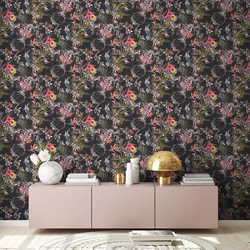 A.S. Création Dream Flowery 38178-1 Tapet Svart/Multi