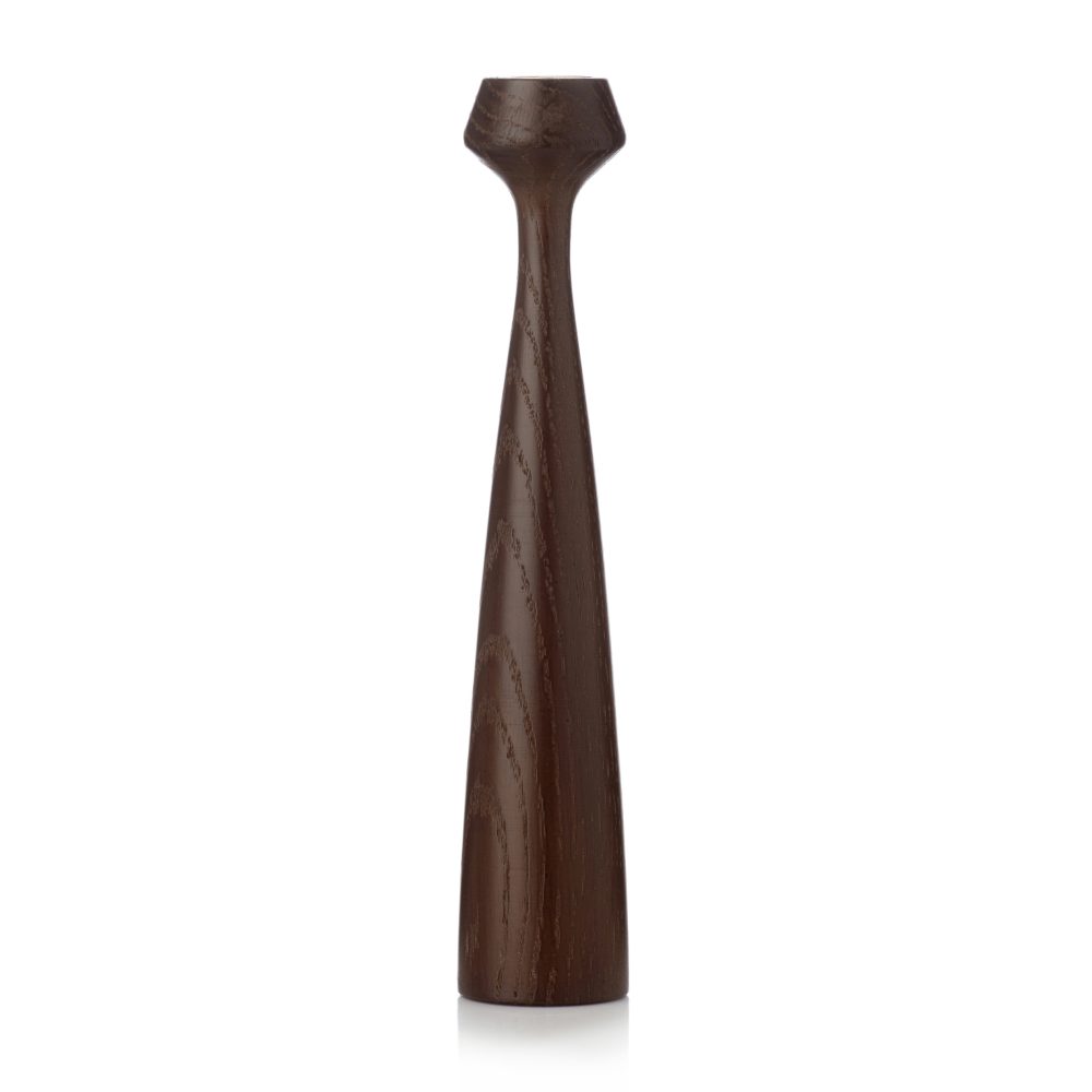 Blossom Lily ljusstake 24,5 cm, Smoked oak
