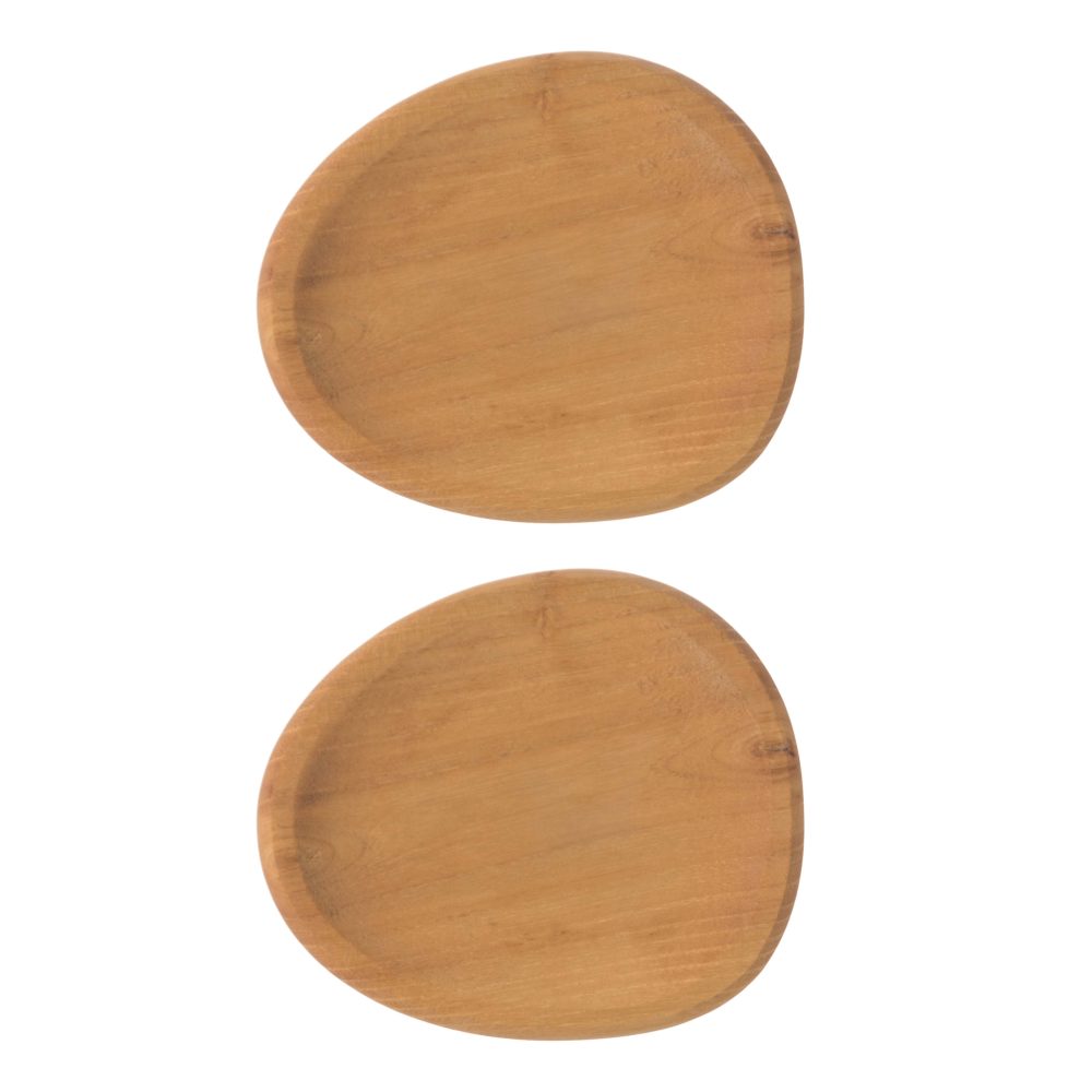 Raw partytallrik 13x11,4 cm 2-pack, Trä