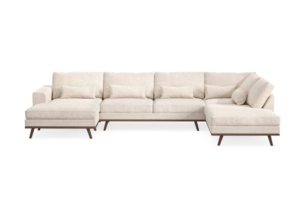 Copenhagen 5-sits Högervänd U-formad Large Soffa med Divan och Schäslong i Chenille