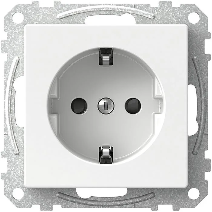 Schneider Electric Exxact WDE002176 Vägguttag jordat, 1-vägs