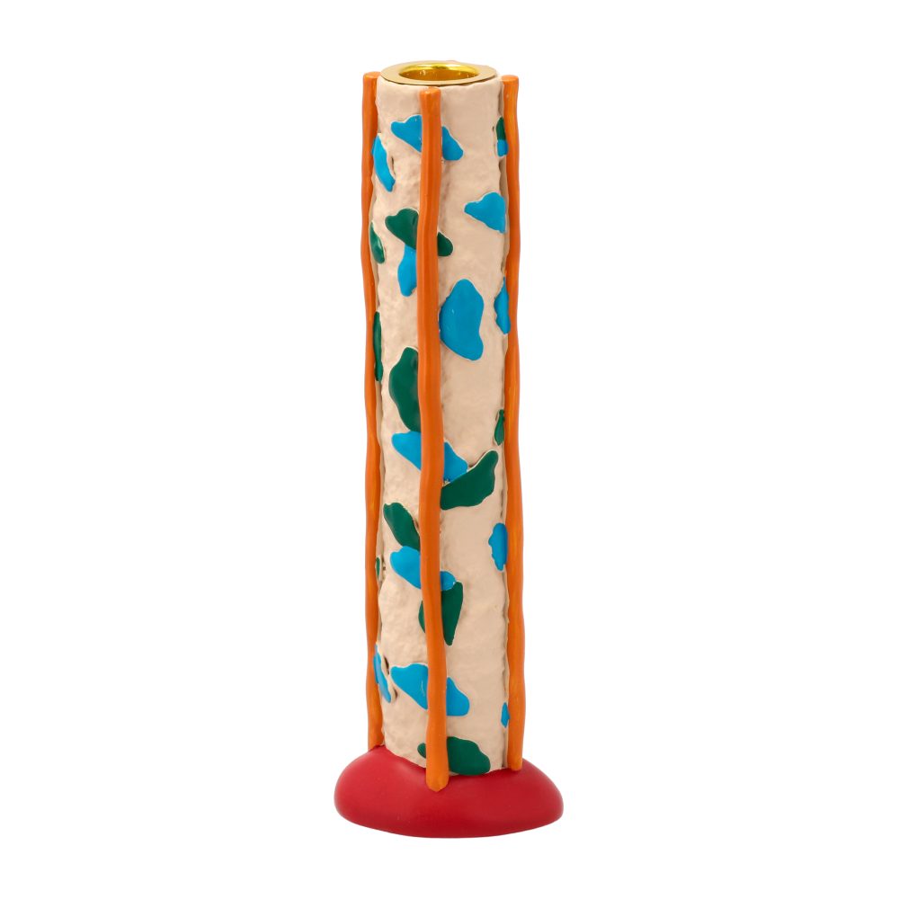 Styles ljusstake fläckar 21 cm, Blue-orange