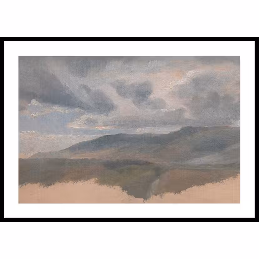 Poster Gallerix Landscape Study With Clouds By Emile Loubon Storlek: 50x70 cm
