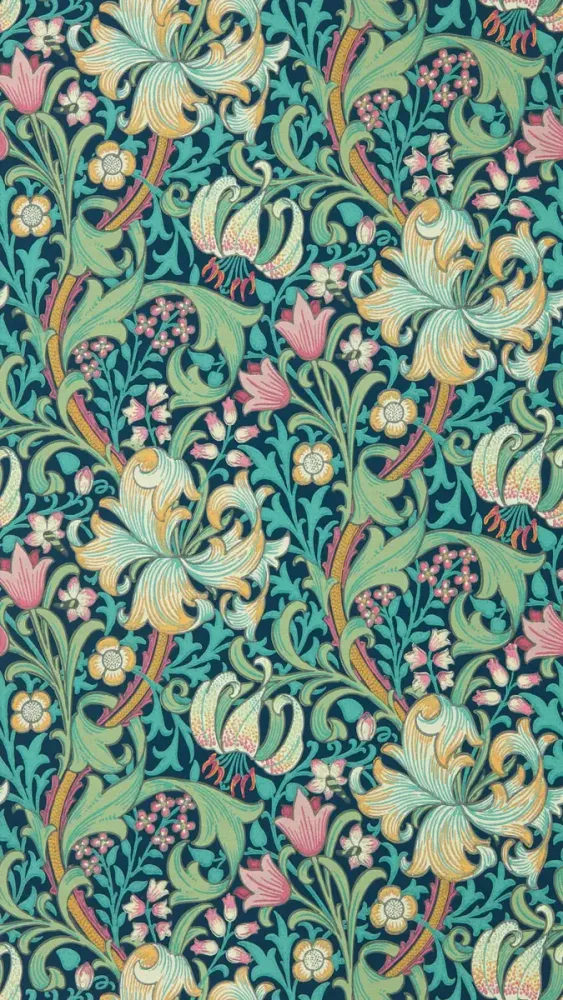 Morris & Co - Golden Lily Galactic Ink Bedford Park Wallpapers