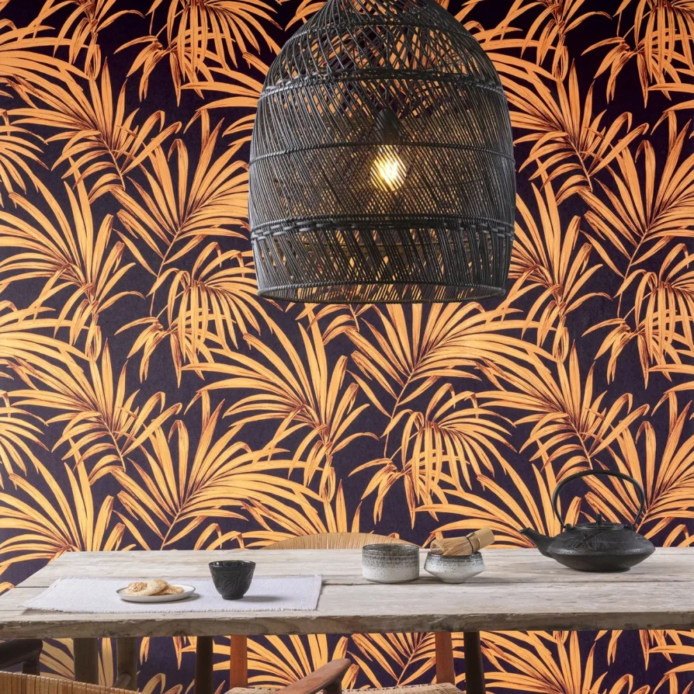 Lotus Palm Sunrise Lot105 Koppar Tapet - Midbec | Stuvbutiken - Bild 2