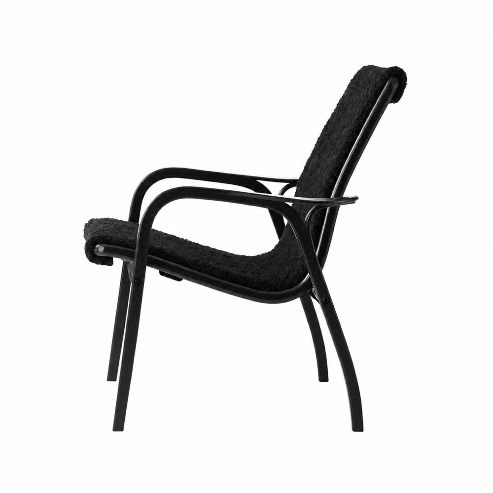 Laminett fåtölj Black Edition, Svartlaserad bok