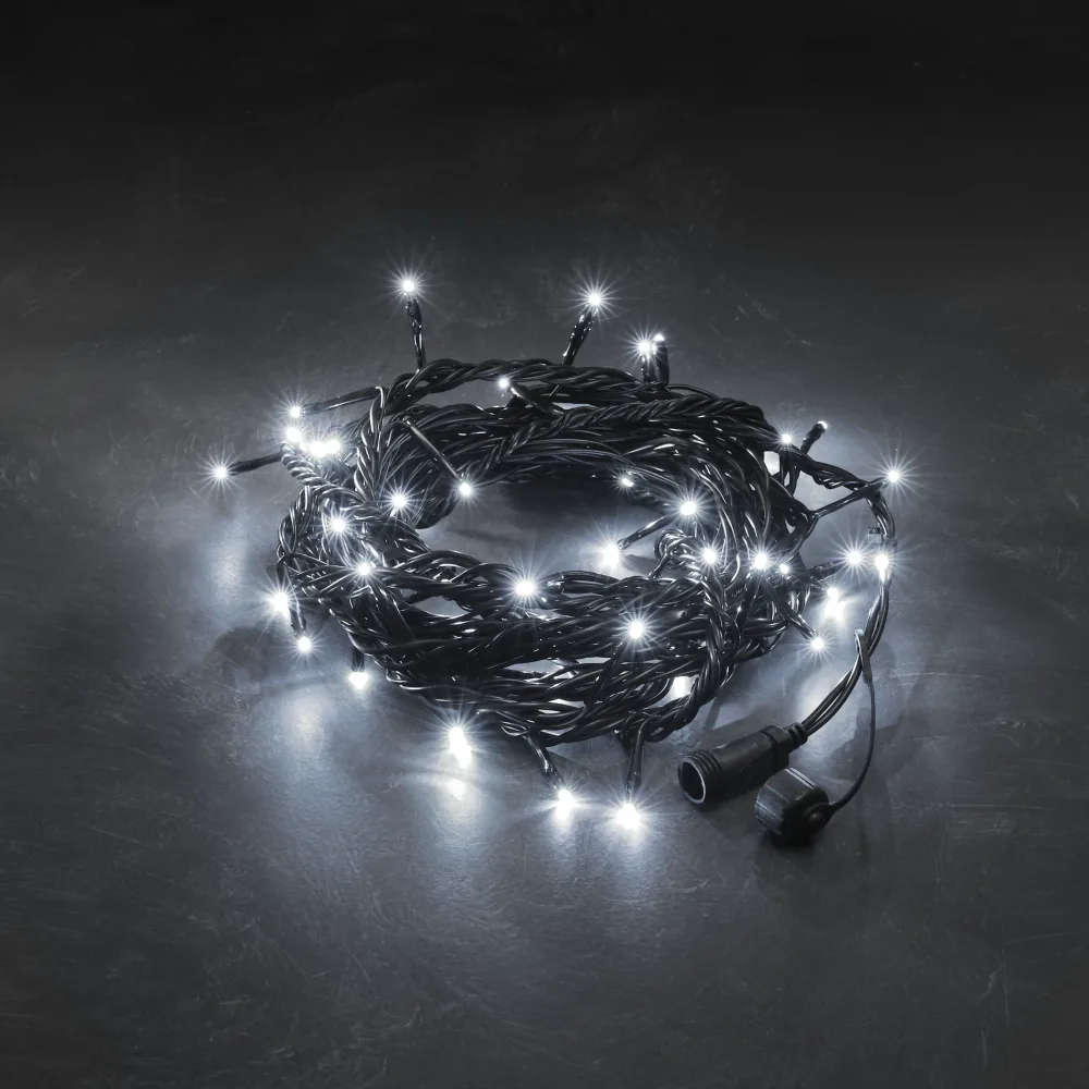 Konstsmide 4850-807 Ljusslinga svart mjuk kabel, 50 LED Amber - Bild 2