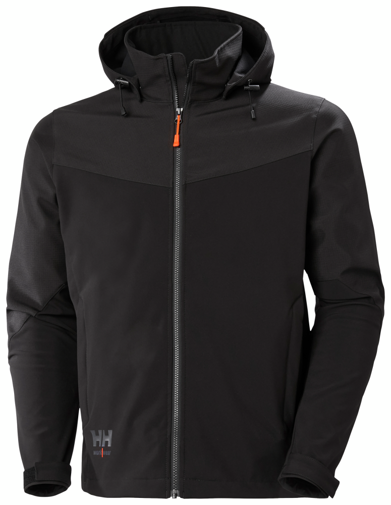 JACKA HELLY HANSEN 74290 OXFORD SVART 4XL, AVTAGBAR HUVA SOFTSHELL