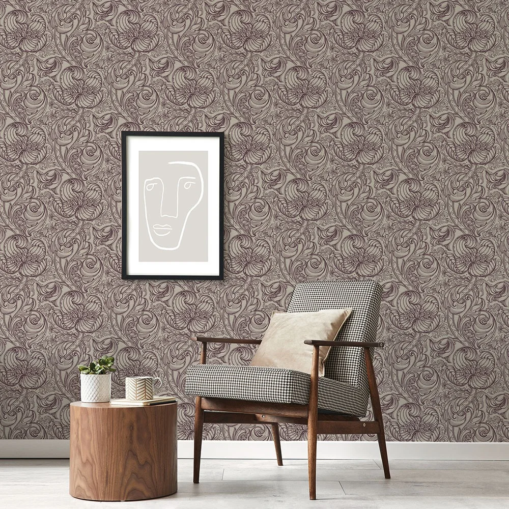 Galerie Wallcoverings Off the Wall LB25115 Tapet Down the Dilly Röd/beige
