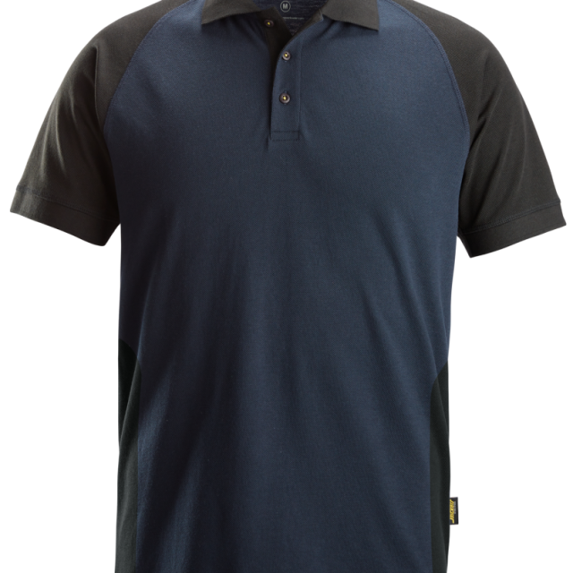 PIKETRÖJA TVÅFÄRGAD MARIN/SVART STL 6XL