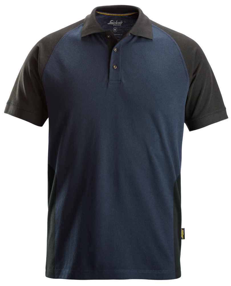 PIKETRÖJA TVÅFÄRGAD MARIN/SVART STL 6XL