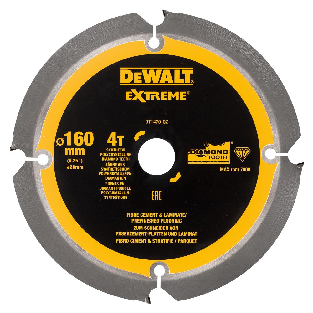 Kjøp Dewalt Diamantsagblad for tre, fibersement og kompositt, DT1473, 216x30 mm, 8T