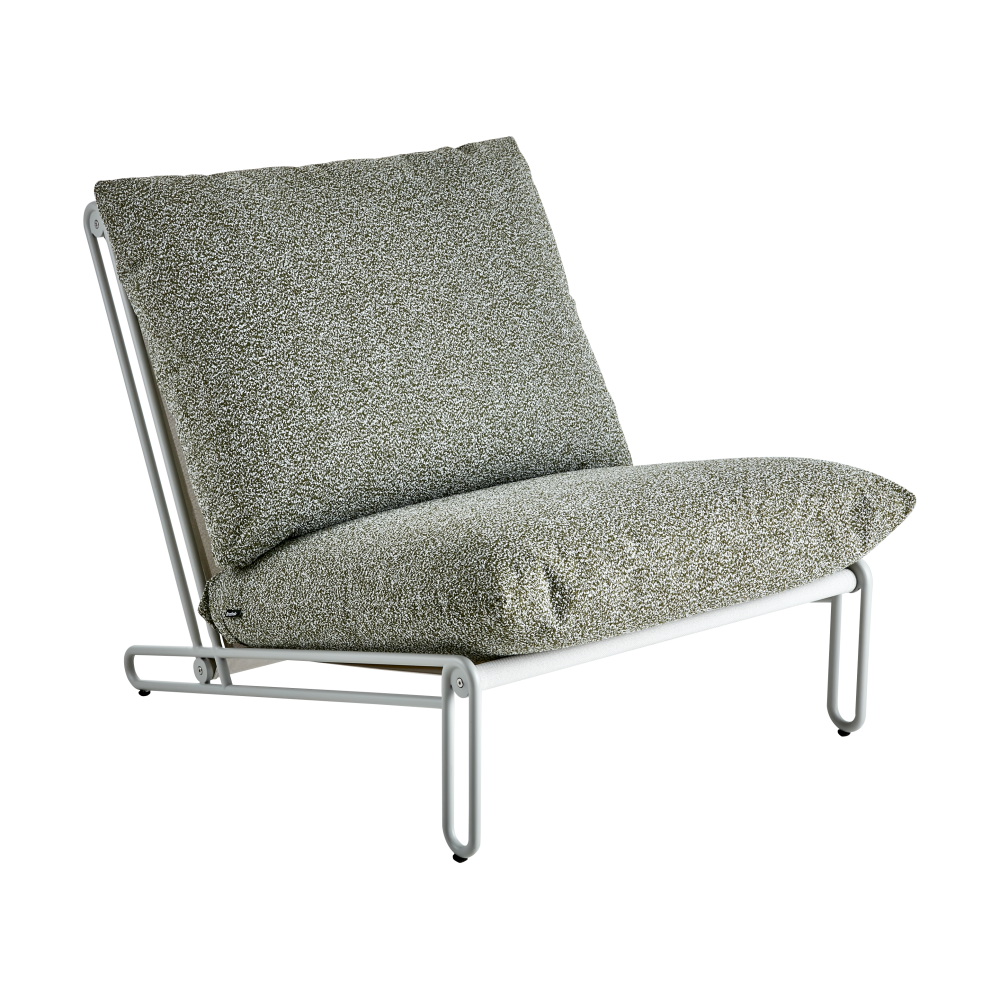 Blixt loungefåtölj, Light grey-teddy verde