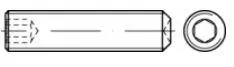 REYHER 040292100060010 Stoppskruv blankförzinkad, ISO 4029, 200-pack M6 x 10 mm
