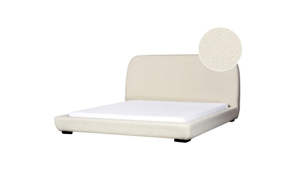 Dubbelsäng Roisel med lamellram 180x200, Bouclé