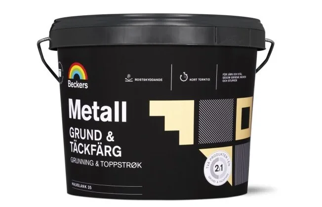 Beckers Metall Grund- och täckfärg halvblank Valfri kulör