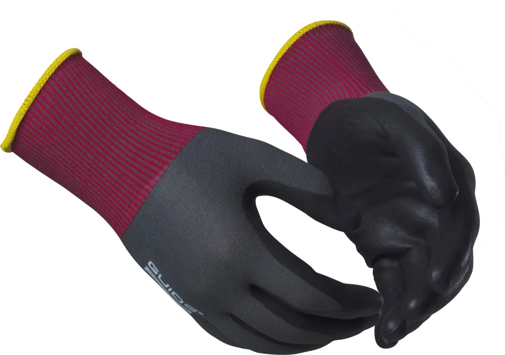 Guide Gloves 9501 Handske nitrildopp, oljegrepp, touch 9