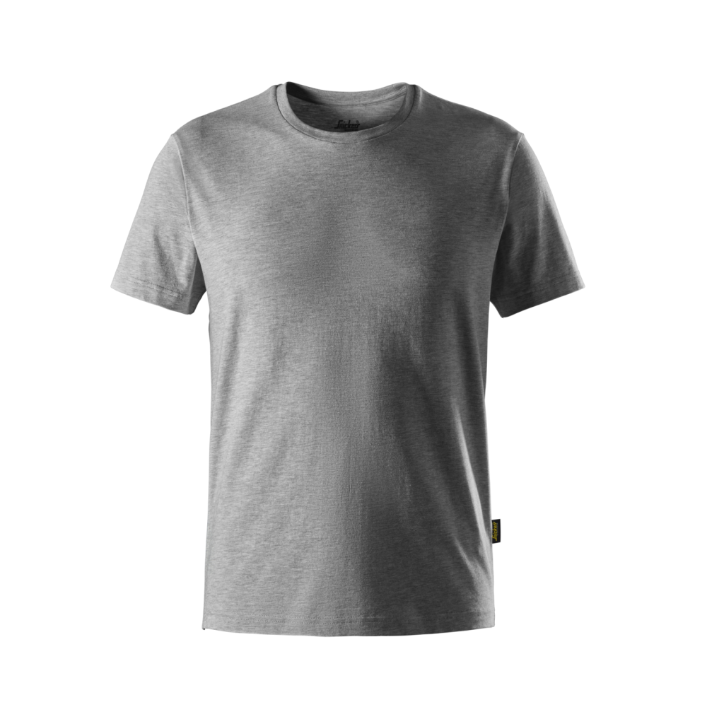 T-SHIRT SLIM FIT GRÅ MELERAD STL XL