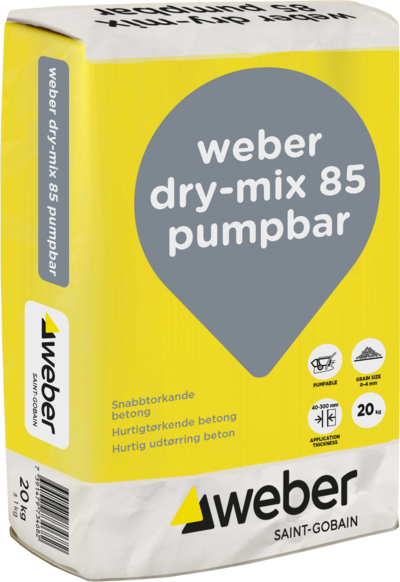 BETONG WEBER DRY-MIX 85 PUMPBAR GS SNABBTORKANDE 20KG