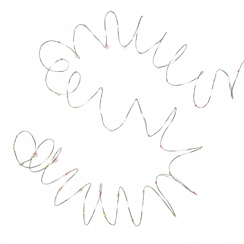 Konstsmide 6331-590 Ljusslinga färgskiftande, silverkabel 100 RGB, 9.9 m