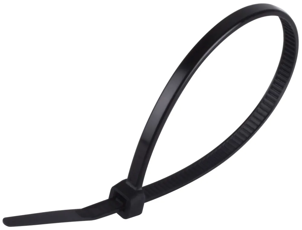 Gelia 4005320312 Buntband svart, 100-pack 200 x 4,8 mm