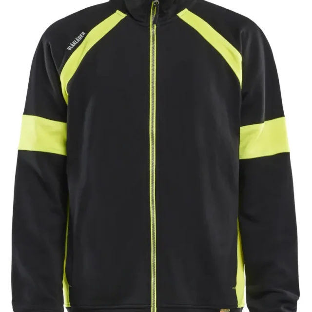 Blåkläder 356711589933L Tröja svart/gul, helzip L