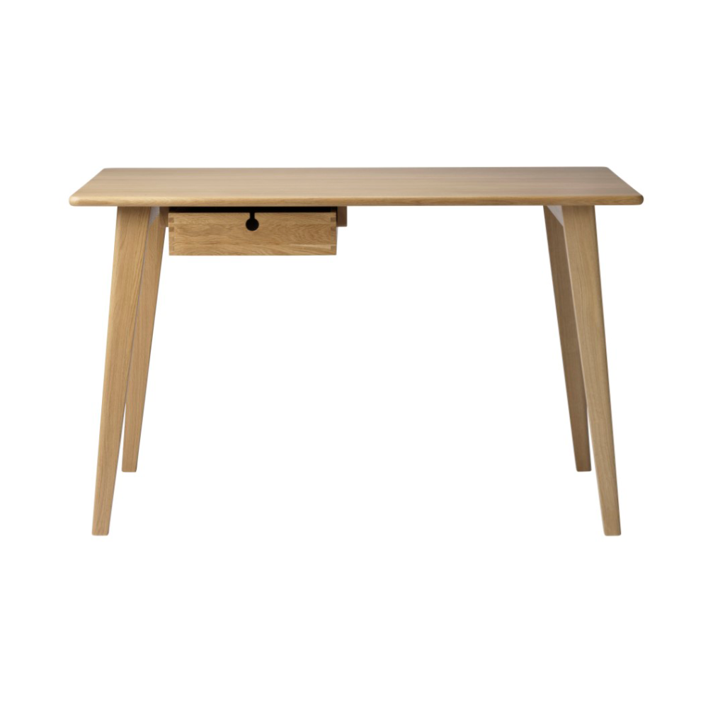 C67 Butler skrivbord, Oak nature lacquered, 60x120 cm