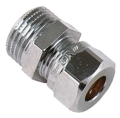 Vatette FG032053529 Klämringskoppling rak, förkromad, utv gänga 15 mm x G15