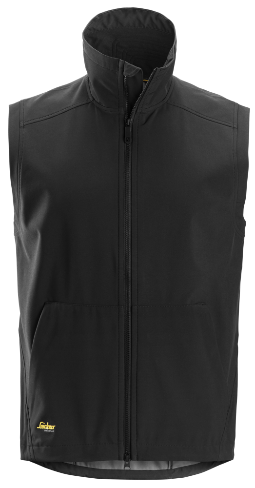 SOFTSHELLVÄST SNICKERS WORKWEAR 4505 SVART M, VINDTÄT
