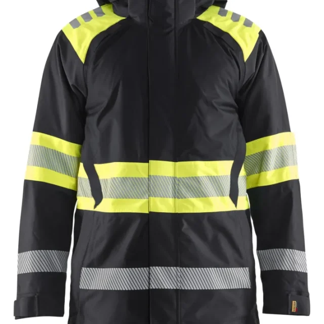 Blåkläder 448519779933L Vinterparka varsel, svart/gul L