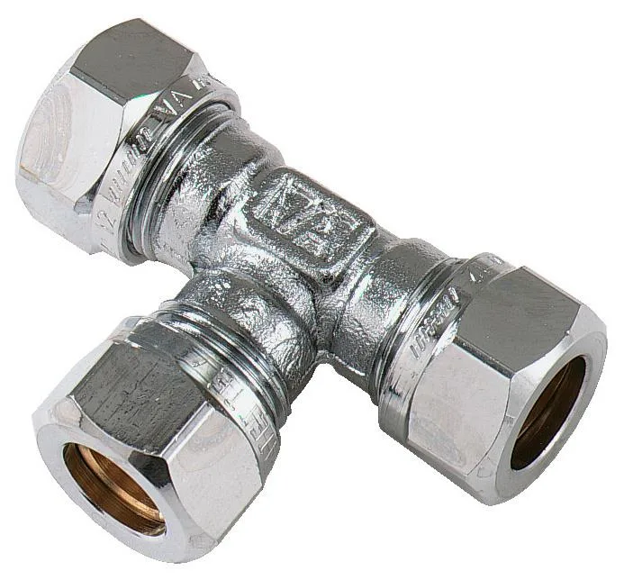Vatette FG037050420 T-koppling 90°, förkromad, förminskad 15 x 12 mm - Bild 2
