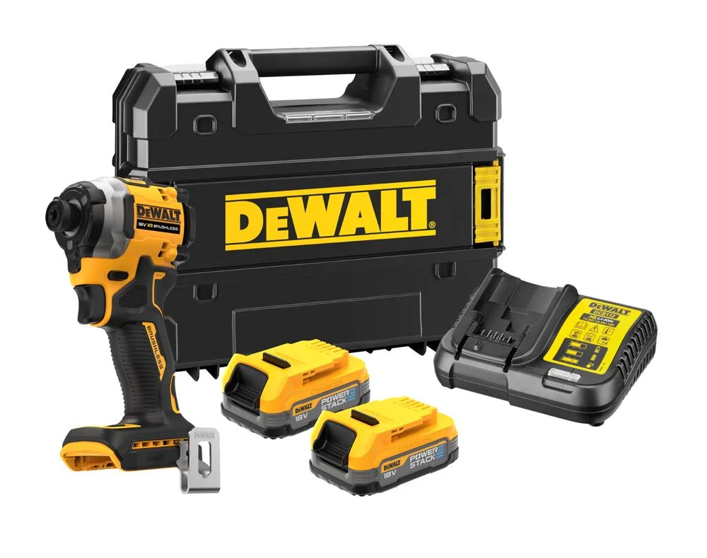Dewalt DCF850E2T-QW Slagskruvdragare med 2 st 1,7 Ah batterier, laddare