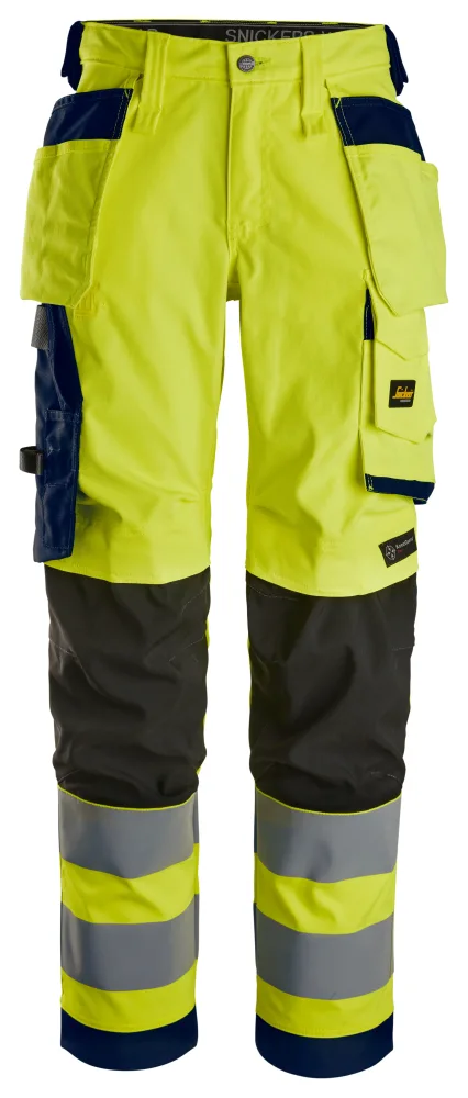 Snickers Workwear 6743 Arbetsbyxa gul, varsel 44