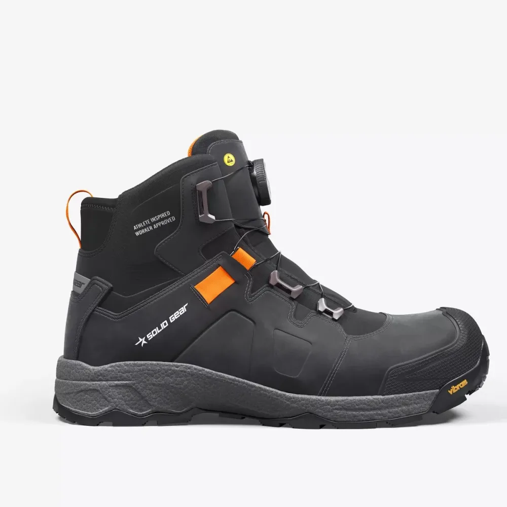 Solid Gear Vapor 3 Mid Skyddskänga S3S, ESD, svart 36