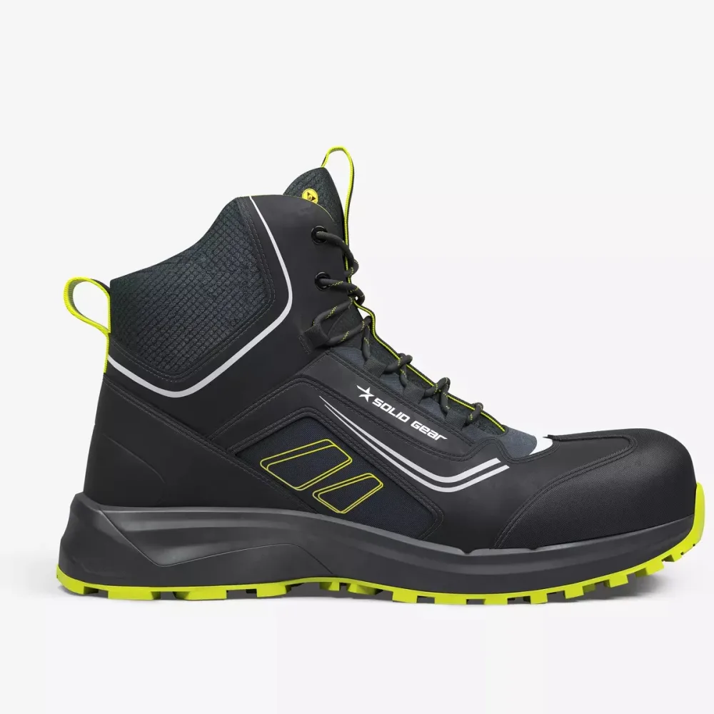 Solid Gear Adapt Mid Skyddskänga S3L, ESD, svart/gul 36