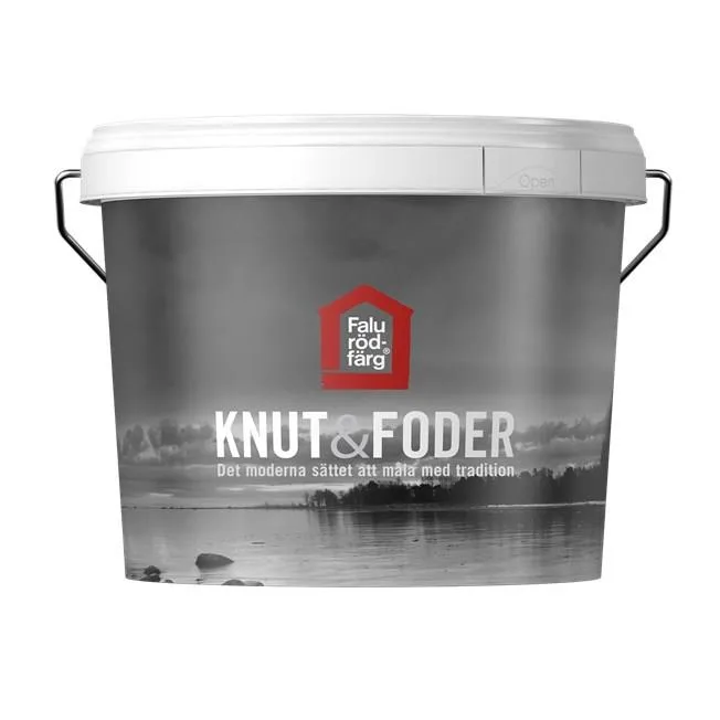 Falu Rödfärg Knut&Foder Fasadfärg helmatt Vit