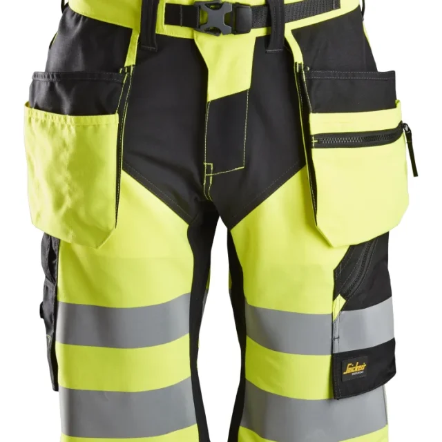 Snickers Workwear 6933 FlexiWork Arbetsshorts varsel, gul Varsel, Gul