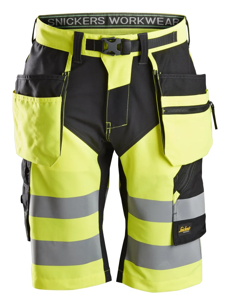Snickers Workwear 6933 FlexiWork Arbetsshorts varsel, gul Varsel, Gul